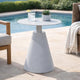 Outdoor Side Table | 22" | Aluminum | Cone Base | White