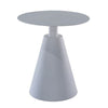 Outdoor Side Table | 22" | Aluminum | Cone Base | White