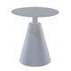 Outdoor Side Table | 22" | Aluminum | Cone Base | White