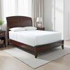 Kyle Low Profile Wood California King Bed, Sleigh Headboard, Cherry Brown