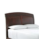 Kyle Soild Wood Low Profile King Bed with Sleigh Headboard Cherry Brown