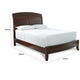 Kyle Soild Wood Low Profile King Bed with Sleigh Headboard, Cherry Brown