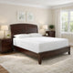 Kyle Soild Wood Low Profile King Bed with Sleigh Headboard, Cherry Brown