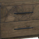 28 Inch Dee Soild Mahogany Wood Nightstand Geometric Pattern Oat Brown BM272988