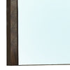 40 Inch Dee Rectangular Chest Wall Mirror Geometric Oat Brown Wood Accents BM272998