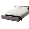 Le Low Profile Queen Uphosltered Bed with Storage Linen Gray