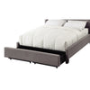 Le Low Profile King Uphosltered Bed with Storage Linen Gray