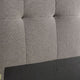 Amy Full Size Headboard Knife Edges Tufted Linen Gray BM273057