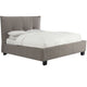 Amy Low Profile King Bed Tufted Linen Knife Edges Gray BM273066