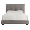 Amy Low Profile Full Bed Tufted Linen Wide Storage Gray
