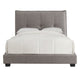 Amy Low Profile Full Bed Tufted Linen Wide Storage Gray