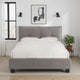 Amy Low Profile Queen Bed, Tufted Linen, Wide Storage, Gray