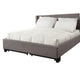 Amy Low Profile California King Bed Tufted Linen Wide Storage Gray BM273069