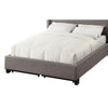 Amy Low Profile California King Bed Tufted Linen Wide Storage Gray BM273069