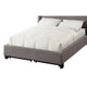 Amy Low Profile California King Bed Tufted Linen Wide Storage Gray BM273069