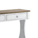 48 Inch 2 Drawer Console Table Ring Metal Handles Distressed White BM273238
