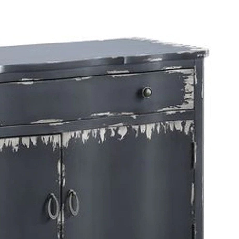 36 Inch 2 Door Console Sideboard Cabinet Shelf Drawer Antique Gray BM273244