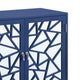 33 Inch 2 Door Mirrored Console Sideboard Cabinet with Shelf Blue BM273245