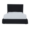 Cove Upholstered Queen Size Skirted Bed Panel Headboard Black