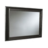 Carl 42 Inch Wood Wall Dresser Mirror, Rectangular Molded Frame, Oak Black