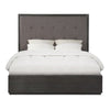 Jose Acacia Wood Tufted Platform Queen Bed with Storage Dark Heather Gray BM273384