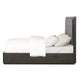 Jose Acacia Wood Tufted Platform Queen Bed with Storage Dark Heather Gray BM273384
