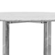 Eun 48 Inch Round Dining Table with Marble Top Cross Base Chrome