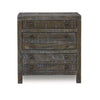 29 Inch Cas Sengon Tekik 3 Drawer Nightstand Rough Hewn Rustic BM273620