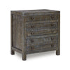 29 Inch Cas Sengon Tekik 3 Drawer Nightstand, Rough Hewn, Rustic