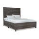Cas Sengon Tekik Low Profile Panel Queen Bed, Rough Hewn, Rustic Brown