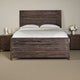 Cas Sengon Tekik Low Profile Panel Queen Bed, Rough Hewn, Brown