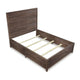 Cas Sengon Tekik Low Profile Panel California King Bed, Rough Hewn, Brown