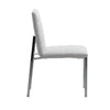 Eun 23 Inch Vegan Faux Leather Dining Chair Chrome Legs Set of 2 White By Casagear Home BM273667