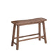 Amber Bench | 33" | Saddle Seat | Rectangular | Brown