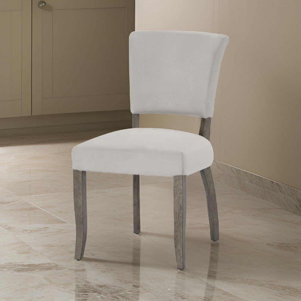 Dining Chair | Upholstered Flared Back | Set of 2 | Light Gray