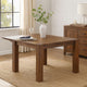 63-95 Inch Pim Acacia Wood Dining Table, 2 Extension Leaves, Walnut Brown