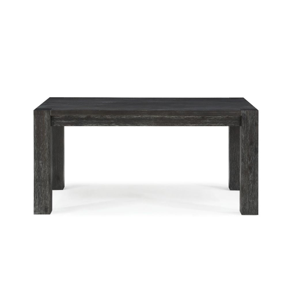 63-94 Inch Pim Acacia Wood Dining Table 2 Extension Leaves Graphite Gray BM273930