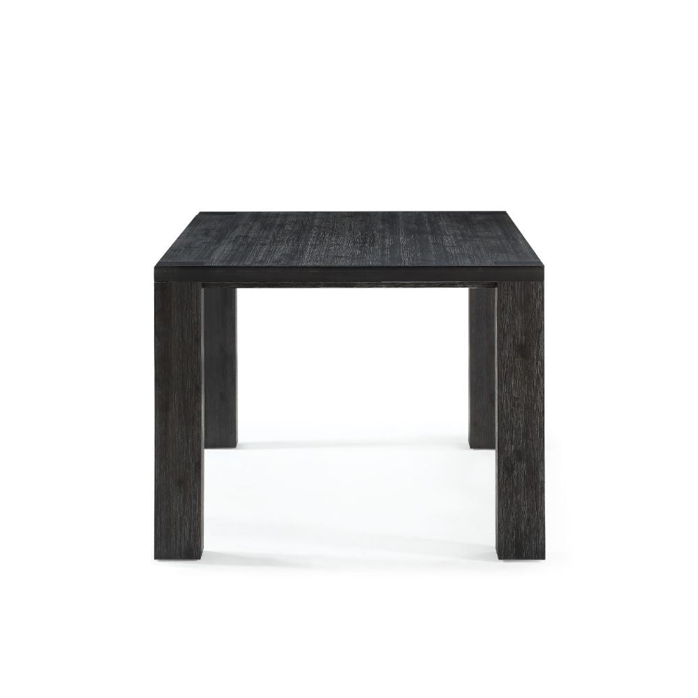 63-94 Inch Pim Acacia Wood Dining Table 2 Extension Leaves Graphite Gray BM273930