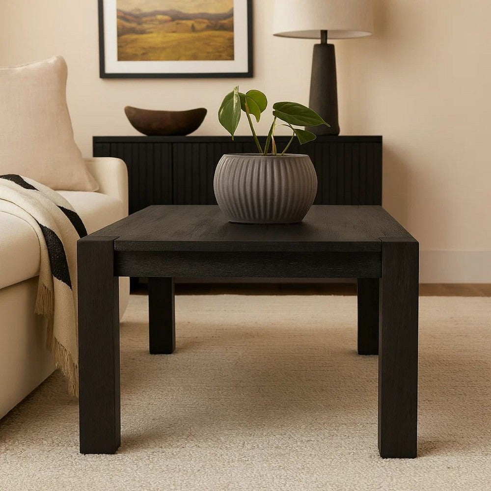 63-94 Inch Pim Acacia Wood Dining Table, 2 Extension Leaves, Graphite Gray