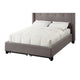 Adams Low Profile King Bed, Tufted Linen, Wide Storage, Gray