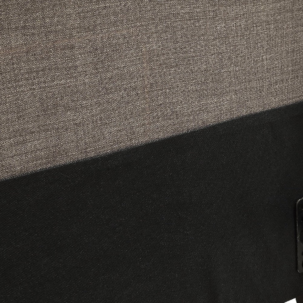 Rue Full Headboard High Rolled Back Button Tufted Linen Gray BM274111