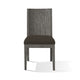 Axel 38 Inch Mahogany Wood Dining Chair with Panel Back Gray BM274121