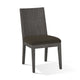 Axel 38 Inch Mahogany Wood Dining Chair with Panel Back, Gray