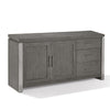 Axel 68 Inch 2 Door Sideboard Cabinet Buffet, 3 Drawers, Steel Panels, Gray