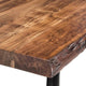 Isla 80 Inch Acacia Wood Dining Table Live Edges Brown Black BM274123