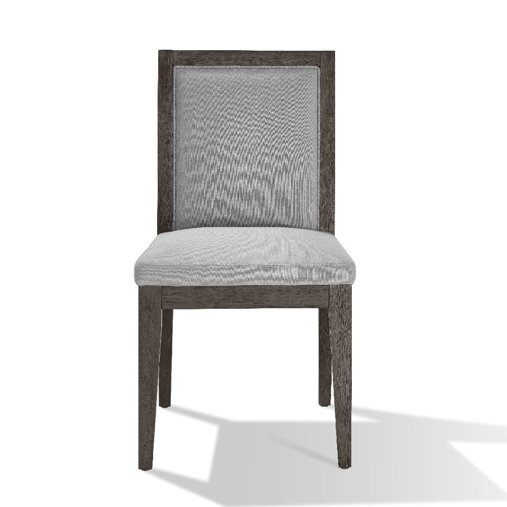 Mod 19 Inch Dining Chair,Solid wood Upholstered Set of 2 Ash Gray BM274136