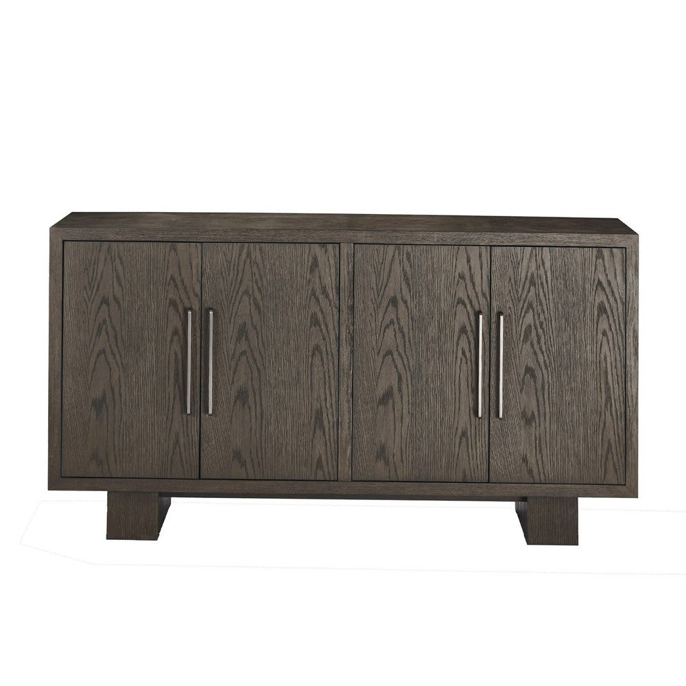 Mod 68 Inch Sideboard Buffet Cabinet Rubberwood Grain Details Ash Gray BM274141