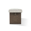 Lan 60 Inch Dining Bench Upholstered Panel Pedestal Base Brown BM274147