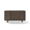 Lan 65 Inch Rubberwood Sideboard Buffet Cabinet 3 Drawers Rustic Brown BM274148