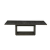 Jose 72-95 Inch Acacia Wood Dining Table Open Plinth Base Rustic Brown